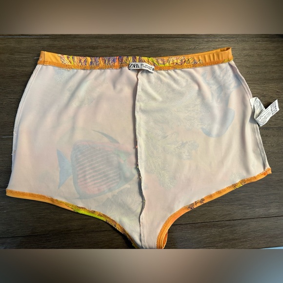 ZARA Ocean Reef Design Tap Shorts - Size M - Picture 6 of 14
